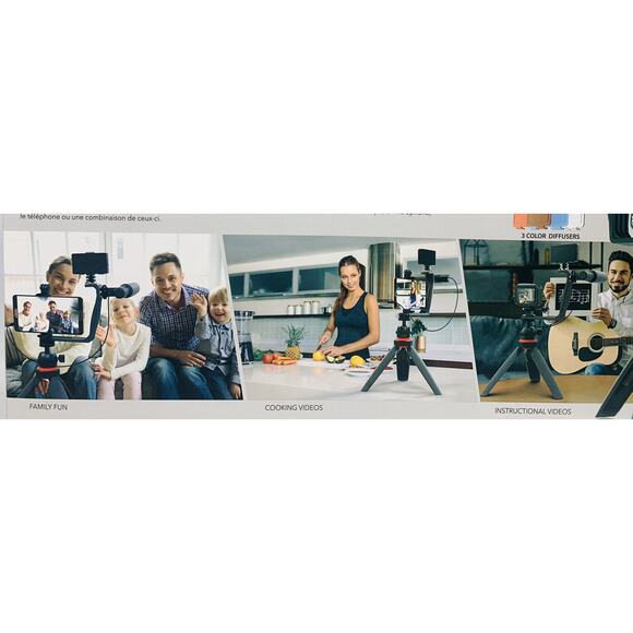 NEW GO VIRAL Super Star Vlogging Kit with LED Light Microphone Tripod & Mount - Picture 6 of 12